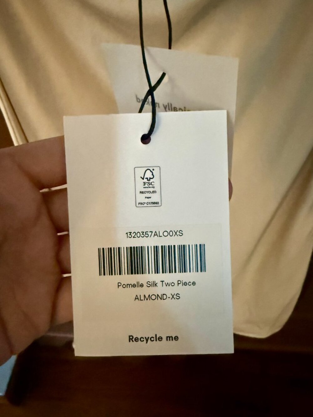 Reformation Pomelle Silk Two Piece Ivory - Size XS - Picture 3 of 10